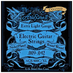 [AGS-800CXL] Juego De Cuerdas Para Guitarra Electrica Nickel 9-42 Aria