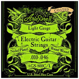 [AGS-800C/L] Juego De Cuerdas Para Guitarra Electrica Nickel 10-46 Aria