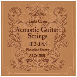 [AGS-200L] Juego De Cuerdas Para Guitarra Acustica De Bronce 12-53