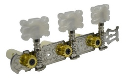 [AFD-017CW] Maquinaria Para Guitarra Clasica Niquelada Clavija Flor Alice