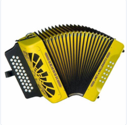 [A49661] Acordeón Honner Diatónico Amarillo SIB-MIB-LAB