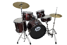 [P2211D-RD-005] Bateria LM 10x8,12x10,16x16 y 22x16, Platillos Y Asiento Roja P