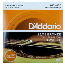 [EZ900-E] Juego De Cuerdas Daddario Para Guitarra Acústica, Bronce 85/15